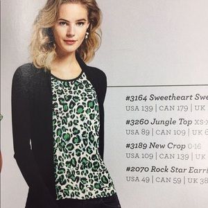Cabi Jungle Print Blouse #3260-Sz XL